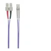 Image de Intellinet Fiber Optic Patch Cable, OM4, LC/SC, 5m, Violet, Duplex, Multimode, 50/125 µm, LSZH, Fibre, Lifetime Warranty, Polybag - Cordon de raccordement - SC multi-mode (M) pour LC multi-mode (M) - 5 m - fibre optique - duplex - 50 / 125 microns - OM4