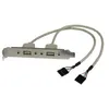 Image de StarTech.com Équerre USB 2.0 à 2 ports - Adaptateur de slot 2x connecteur carte mère IDC-5 vers 2x USB A - F/F - panneau USB