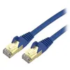 Image de StarTech.com 10ft CAT6A Ethernet Cable 10 Gigabit Shielded Snagless RJ45 100W PoE Patch Cord CAT 6A 10GbE STP Network Cable w/Strain Relief Blue Fluke Tested/UL Certified Wiring/TIA - Category 6A - 26AWG (C6ASPAT10BL) - Cordon de raccordement - RJ-45