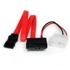 Image de StarTech.com Câble adaptateur Slimline SATA vers SATA de 30 cm avec alimentation LP4 - Convertisseur slim SATA vers SATA - câble SATA - 30 cm