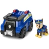 Image de PAW Patrol LA PAT' PATROUILLE - VÃHICULE + FIGURINE CHASE - VÃ©hicule de 15 cm Avec 1 Figurine Ã Collectionner Pat' Patrouille - - 6056845 - Jouet Enfant 3 Ans et +