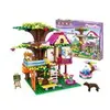 Image de HOGOKIDS Cabane dans les Arbres avec Fontaine et Animaux - Ensemble de Construction Créatif de 613 Pièces - Cadeau pour Filles de 6 Ans et Plus