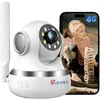 Image de 3G/4G LTE Caméra Surveillance Intérieur Ctronics avec Carte SIM 360° PTZ sans Fil Vision Nocturne Couleur Détection Humaine/Mouvement Suivi Automatique Audio Bidirectionnel pour Bébé/Animaux