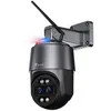 Image de Ctronics 4K Caméra de Surveillance Extérieure   Zoom Hybride 10X, Double Objectif, Suivi Automatique, Wi-Fi 2,4/5GHz, Stockage 256Go SD/Cloud/FTP, Vision Nocturne Couleur, Détection Personnes/Véhicules/Animaux