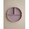 Image de Assiette compartimentée en silicone rose TU