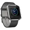 Image de Fitbit Leather Band + Frame - L - brassard pour montre intelligente - noir - pour Fitbit Blaze L