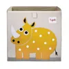 Image de 3 Sprouts Cube De Rangement Rhinocéros 33 X 33 Cm