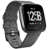 Image de Fitbit Fitbit Versa - Special Edition - noir - Montre connectée avec bracelet tissée - noir charbon - Bluetooth, NFC