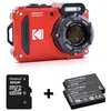Image de Appareil photo compact étanche Kodak Pixpro WPZ2 Rouge + Batterie + Carte SD
