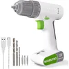 Image de WORKPRO Perceuse Visseuse sans Fil 12V WORKPRO Tout-en-un avec Mandrin 10mm(3/8) et Batterie 1500mAh, Charge Facile par USB de Type C, Reglage de Couple 17 + 1, et 3 Forets en HSS et 3 Embouts a Double Tete