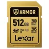 Image de Carte mÃ©moire Lexar carte sdxc pro gold series armor uhs-II 512go v60 ip68 stainless steel r280/w210
