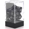 Image de Iello Chessex - Set De 7 DÃ©s - Opaque - Noir/Blanc