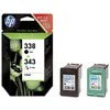 Image de HP 338+343 (SD449EE) Inktcartridge Zwart + 3 kleuren Multipack