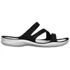 Image de Sandales Crocs Swiftwater Sandal Blanches et noires Taille 36-37