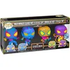 Image de Funko Figurine Funko Pop - Marvel's Spider-Man: Miles Morales - Miles Morales : Classic Suit / Strike Suit / Bodega Cat Suit / Track Suit - Black Light - 4 Pack (69140)