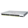 Image de Cisco Business 220 Series CBS220-48P-4X - Commutateur - intelligent - 48 x 10/100/1000 (PoE+) + 4 x SFP+ 10 Go (liaison montante) - Montable sur rack - PoE+ (382 W)