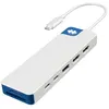 Image de Hub USB-C Hyper Hyperdrive Flex9 dual 4K HDMI Blanc et Bleu