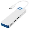 Image de Hub USB-C Hyper Hyperdrive Flex5 Blanc et Bleu