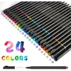 Image de stylos a pointe fine, Beupro Lot de 24 Couleurs Stylos Feutre à Pointes Fine pour croquis bureau de dessin documents manga scrapbooking BD et utilisation scolaire