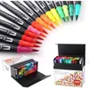 Image de Stylos à brosse à double pointe à 100 couleurs avec bordure fine Tip 0.4 et Pinceau pour livres à colorier, dessins, peintures, calligraphies Bullet Journal