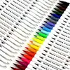 Image de 24 feutres de coloriage pour Journal 0,4 mm Double pointes feutre fine et pinceau Couleur à l'eau Stylos de dessin pour étudiant