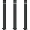 Image de Lampadaires D'extérieur Avec Sortie 3 Pcs 110 Cm Aluminium Noir Helloshop26 02_0042569