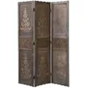 Image de Paravent 3 pans en bois marron haute qualitÃ© 170x120 cm pliable PAR06077