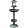 Image de Baignoire Mangeoire Fontaine Bain D'oiseaux Verte Avec Lampe Solaire 39x39x97 Cm Dec020796