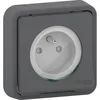 Image de Schneider Prise de courant anthracite encastrée étanche Mureva