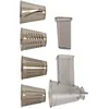 Image de Moulinex xf6320b1 kit râpé-tranché - accessoire pour robot pâtissier masterchef gourmet - 4 cônes pour râper fin et epais et trancher - plastique/inox