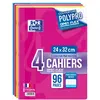 Image de Lot de 4 cahiers Oxford Openflex grands carreaux 24x32 cm