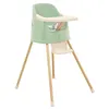 Image de Chaise haute évolutive YOUPLA - Vert céladon - Fabriquée en France