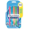 Image de Stylo-Bille Flexgrip Brights Retractable - Pointe Moyenne - Encre Noire - Corps : Bleu vif, Vert vif, Orange vif, Rose vif, Violet brillant - Blister de 5