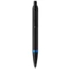 Image de Coffret cadeau Parker IM Vibrant Rings Stylo à bille Bagues bleu océan et Recharge bleue pointe moyenne Satin Noir laqué