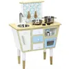 Image de Cuisine vintage en bois 60 x 30 x 80 cm + 6 accessoires - set jouet d'imitation fille + 1 carte tigre