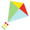 Image de Cerf-Volant Losange : Bleu, Vert, Rouge Et Jaune