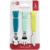 Image de Set De 3 Couverts Inox Et Silicone : Sophie La Girafe Azur