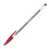 Image de Bic Stylo Ã Bille Rouge Cristal Pointe Moyenne Corps Transparent Ã Capuchon