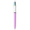 Image de Stylo Bille 4 Couleurs Corps Fun Mauve Assorties