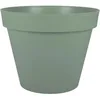 Image de Pot De Fleurs Rond En Plastique Eda Toscane Vert Laurier - Ã 60 Cm