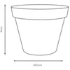 Image de Pot De Fleurs Rond Toscane Ã 48 X H.40 Cm - Orange Terre Battue - Eda