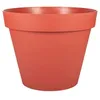 Image de Pot De Fleur Rond Toscane Xxl Ã 100 X H.79,5 Cm - Orange Terre Battue - Eda