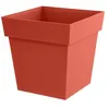 Image de Pot De Fleurs Toscane CarrÃ©e 39 X 39 Cm - 38 L - Orange Terre Battue - Eda