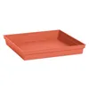 Image de Soucoupe Toscane CarrÃ©e 32 Cm - Orange Terre Battue - Eda