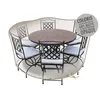Image de Jardiline Housse De Protection Cover One Pour Table Ronde + 6 Chaises - Ø 160 Cm