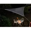 Image de Jardiline Voile D'ombrage Triangulaire Leds Solaires 3,6 X 3,6 X 3,6 M Ardoise