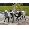 Image de Table De Jardin Rectangulaire En Aluminium Blanc Corfou - 4 Places - Jardiline