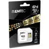 Image de EMTEC SpeedIN' - Carte mÃ©moire flash (adaptateur microSDXC vers SD inclus(e)) - 64 Go - UHS-I U3 / Class10 - 650x - microSDXC