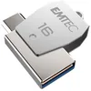 Image de DEXXON EMTEC Mobile & Go T250B - Dual clé USB - 16 Go - USB 2.0 / micro USB