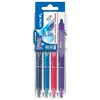 Image de Set 4 stylos Pilot Pen Frixion Clicker 07 Set2Go Noir Bleu Rouge et Vert